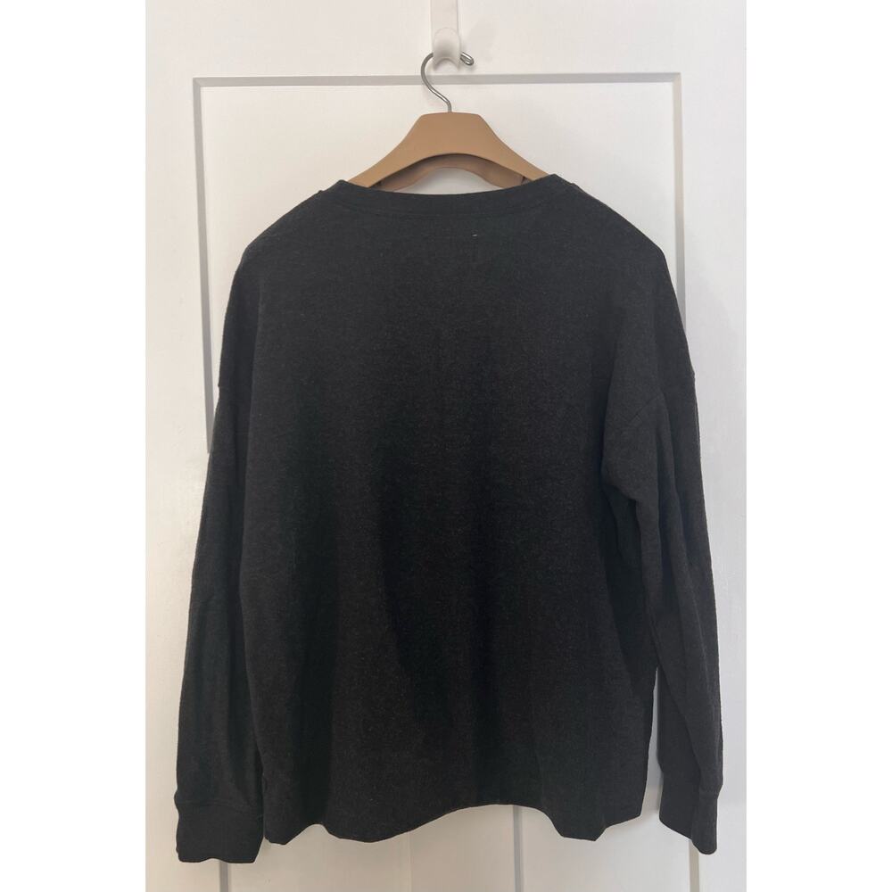 American Eagle Crewneck Sweatshirt Rolled Hem Navy XL Say Yes - Picture 2 of 9